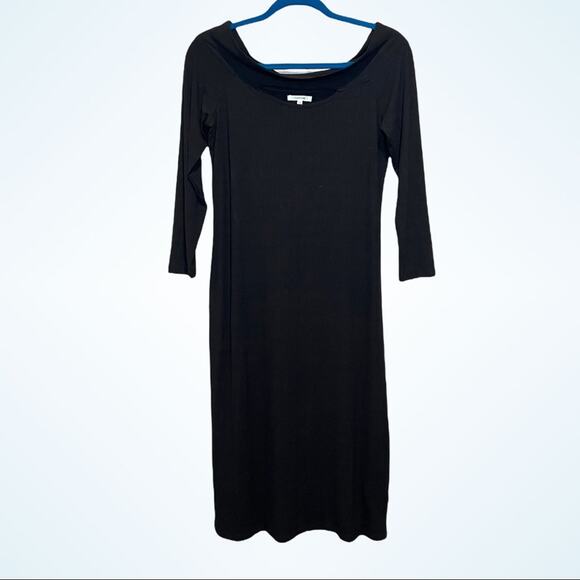 Maurice’s Black Ribbed Midi Dress size M - Picture 3 of 12